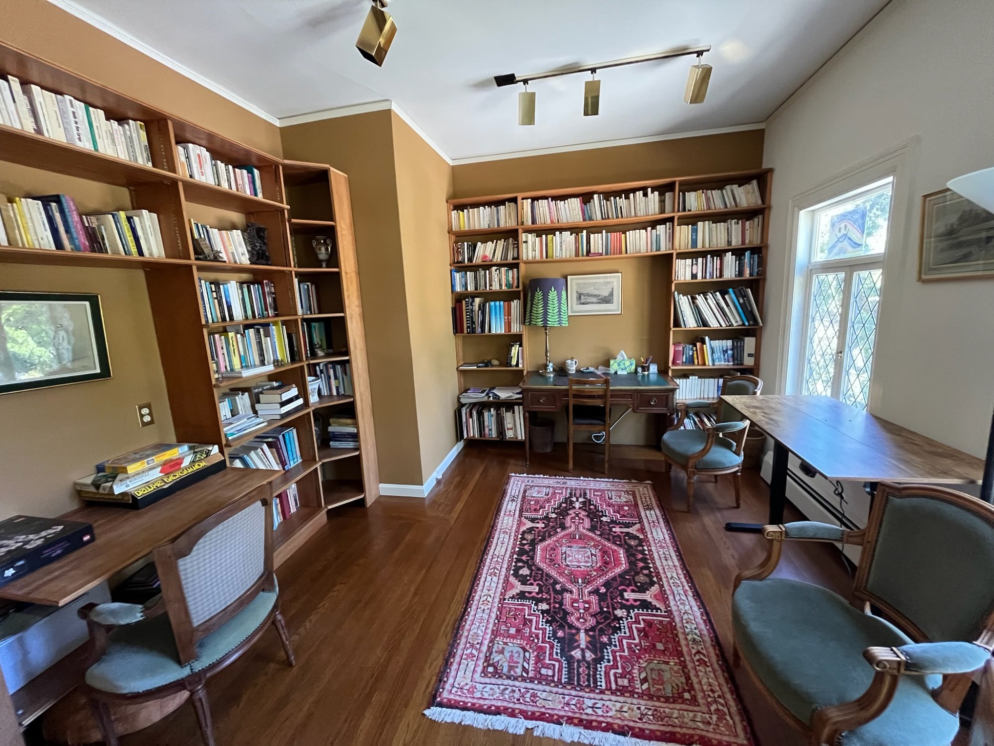 Kitchen with stainless appliances and garden door