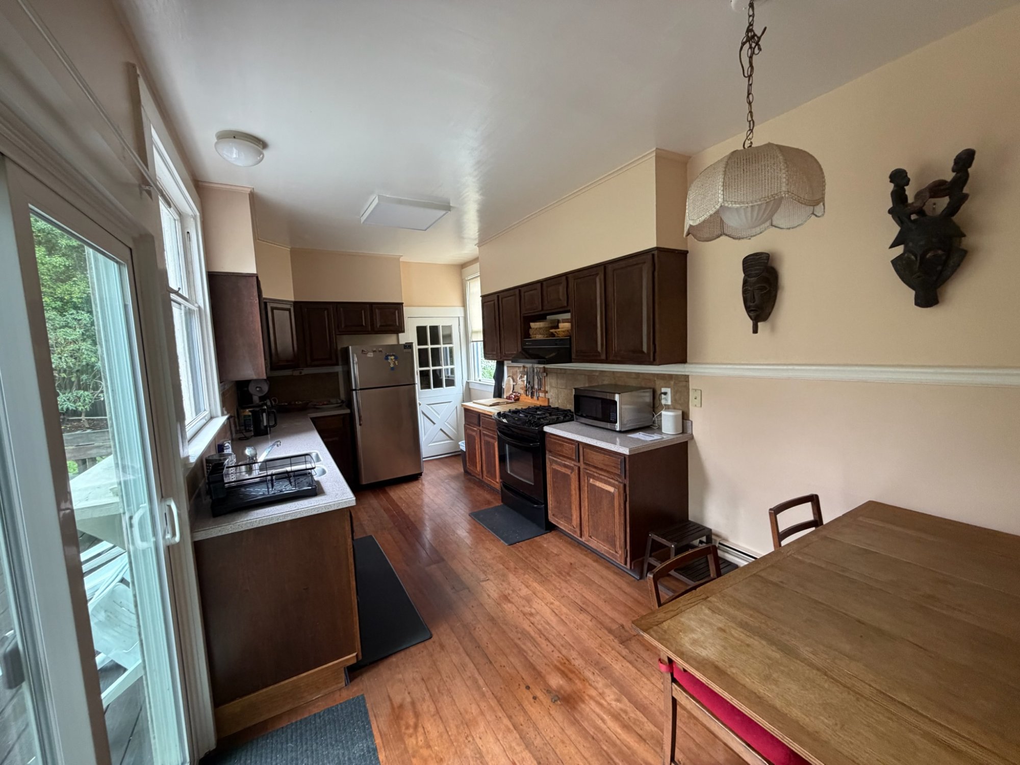 Fully stocked kitchen with gas range